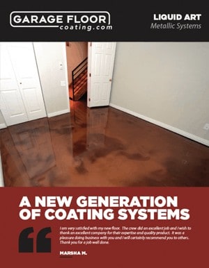 Liquid Art metallic epoxy polyaspartic flooring slick