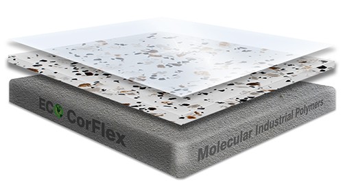 Epoxy flooring Stone Silicate garage floor coating layered illustration